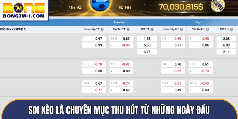 Soi kèo là chuyên mục thu hút từ những ngày đầu
